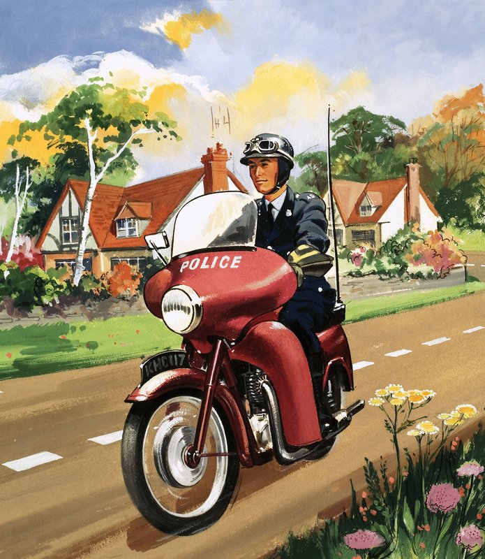 Motorcykel politi af English School