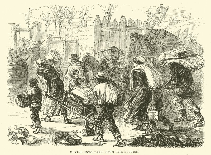 Flytning til Paris fra forstæderne, december 1870 af English School