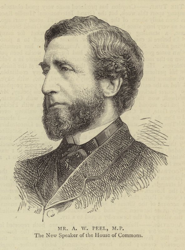 Mr A W Peel, MP (gravering) af English School