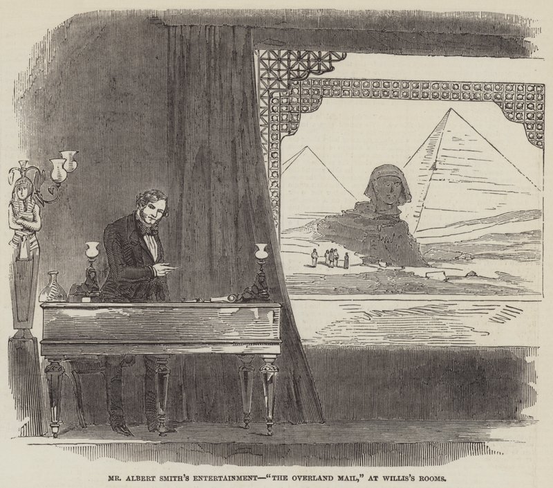 Albert Smiths underholdning, "The Overland Mail," på Willis