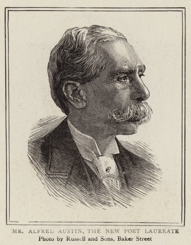 Alfred Austin, den nye digterpristager (gravering) af English School