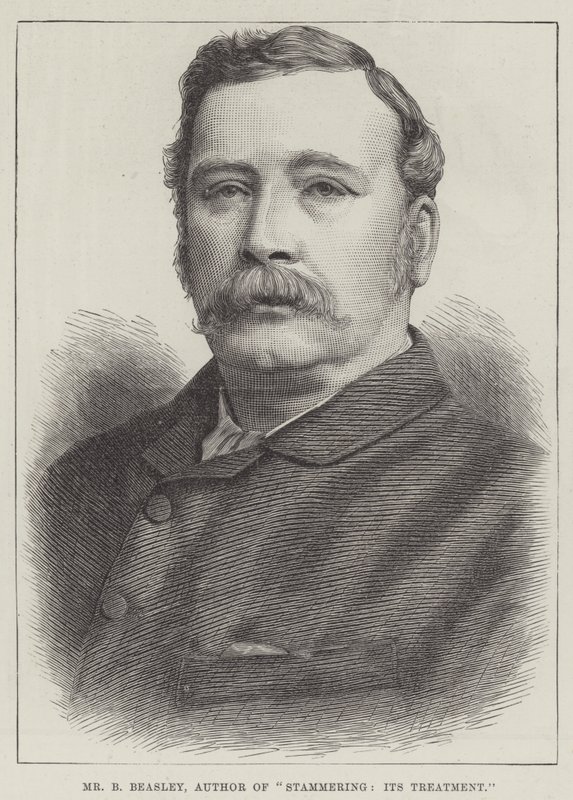 Mr B Beasley, forfatter til "Stammering, Its Treatment" (gravering) af English School
