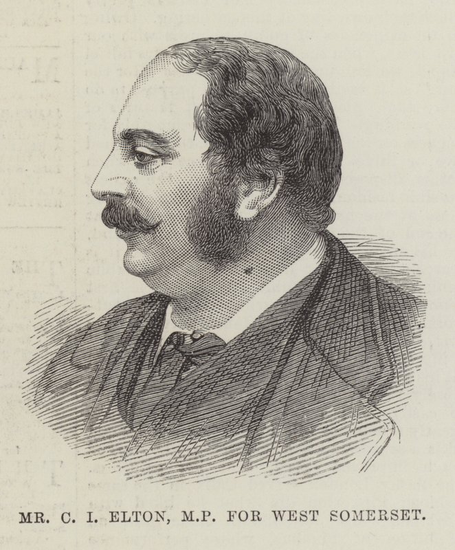 C I Elton, MP for West Somerset (gravering) af English School