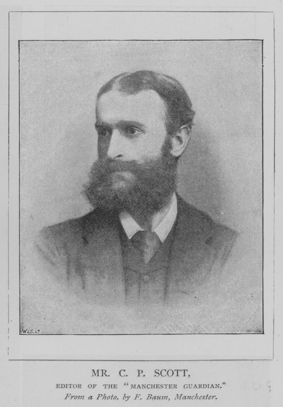 Mr CP Scott, redaktør af "Manchester Guardian" (gravering) af English School