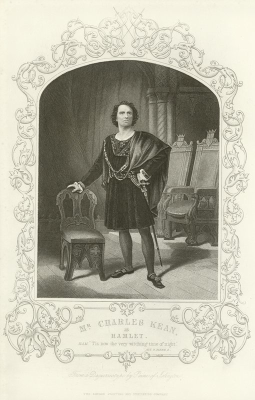 Mr. Charles Kean som Hamlet, Hamlet, Act III, Scene II af English School