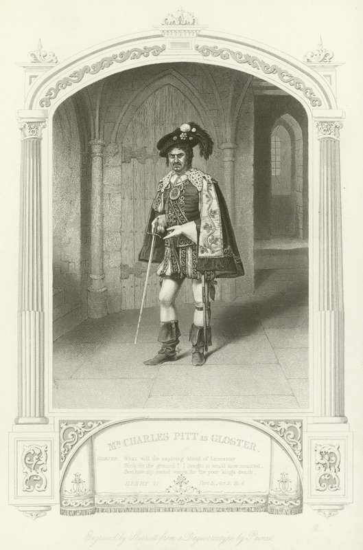 Charles Pitt som Gloster, Henry VI, del III af English School