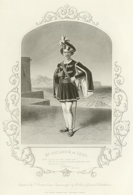 Mr Couldock som Iago, Othello, Akt II, Scene I af English School
