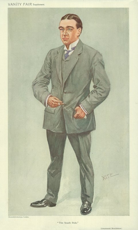 Mr Ernest Shackleton, Sydpolen, 6. oktober 1909, Vanity Fair tegneserie af English School