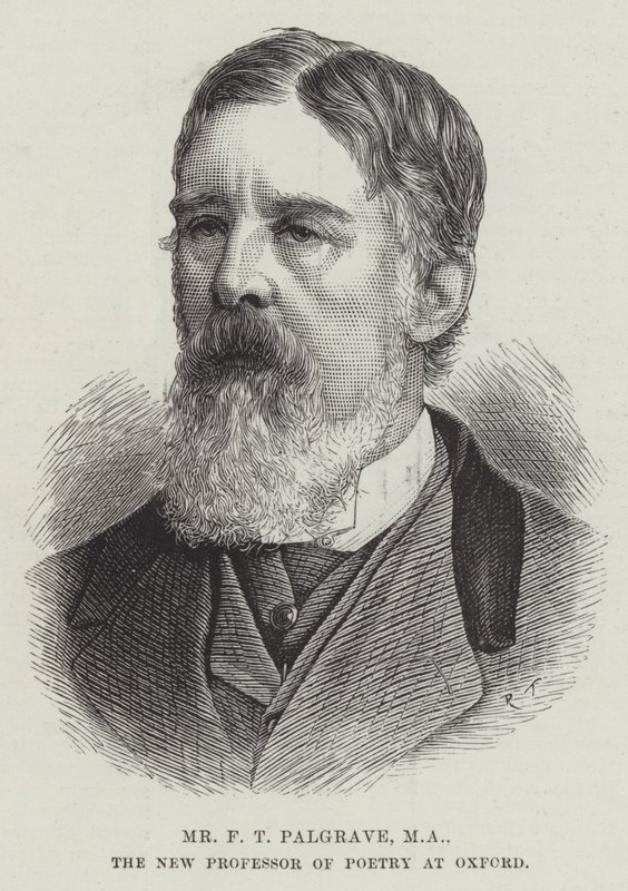 Mr F T Palgrave, MA, den nye professor i poesi ved Oxford (gravering) af English School