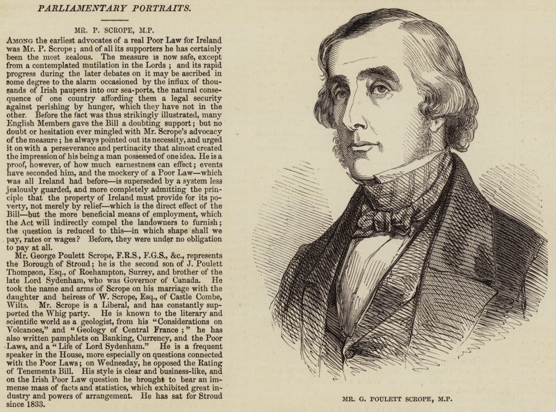 Mr G Poulett Scrope, MP (gravering) af English School