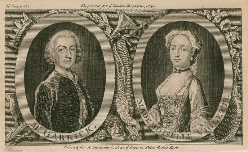 Garrick og Mademoiselle Violetti (Eva Marie Veigel) af English School