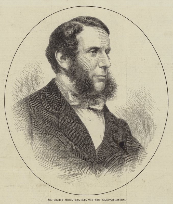 George Jessel, QC, MP, den nye generaladvokat (gravering) af English School