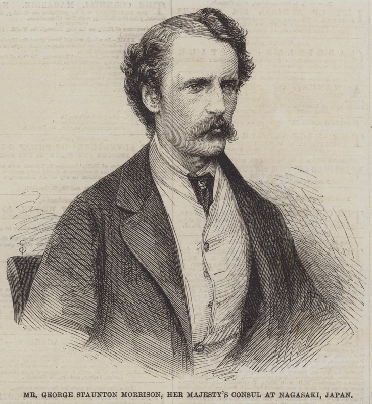 George Staunton Morrison, Hendes Majestæts konsul i Nagasaki, Japan (gravering) af English School