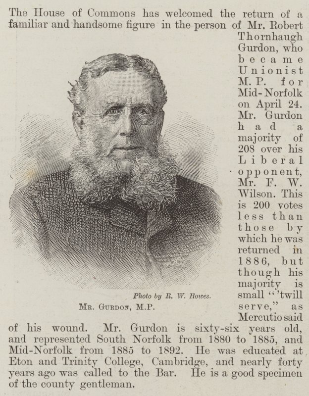 Mr. Gurdon, MP (gravering) af English School