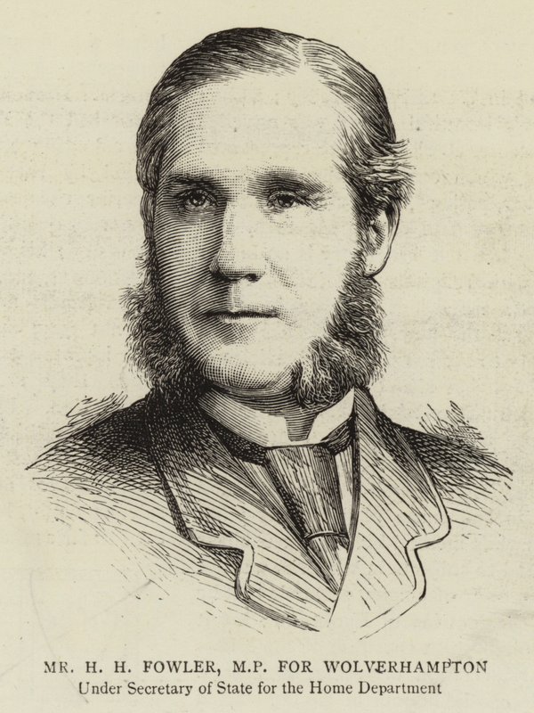 H. H. Fowler, parlamentsmedlem for Wolverhampton (gravering) af English School