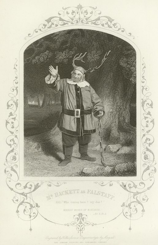Mr. Hackett som Falstaff, The Merry Wives of Windsor, Act V, scene v af English School