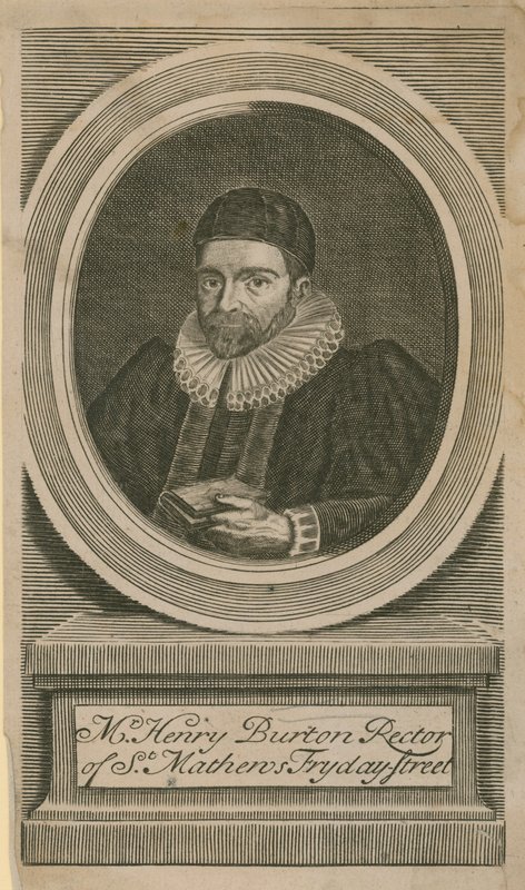 Henry Burton, rektor for St Mathews, Fryday Street af English School