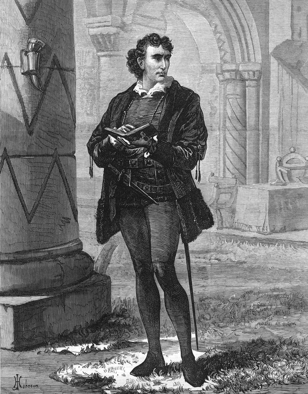 Henry Irving som Hamlet på Lyceum Theatre af English School