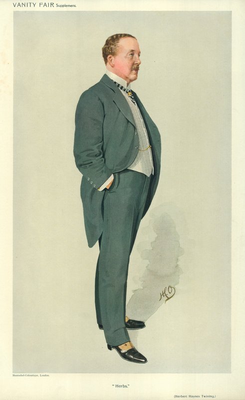Mr Herbert Hayes Twining, Urter, 17. februar 1910, Vanity Fair tegneserie af English School