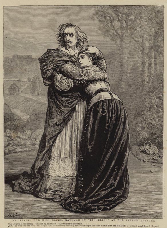 Mr Irving og Miss Isabel Bateman i "Richelieu" på Lyceum Theatre (gravering) af English School