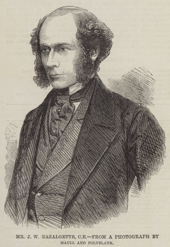 Mr J W Bazalgette, CE (gravering) af English School