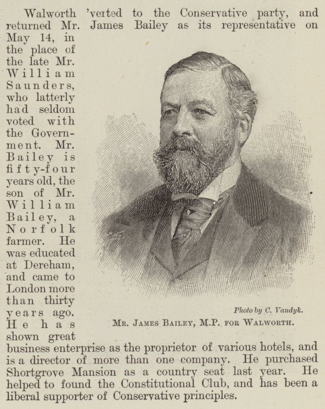 James Bailey, MP for Walworth (gravering) af English School