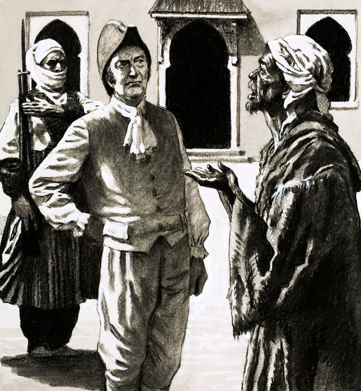 Hr. Joseph Dupois blev konfronteret med et forkludret væsen (gouache på papir) af English School