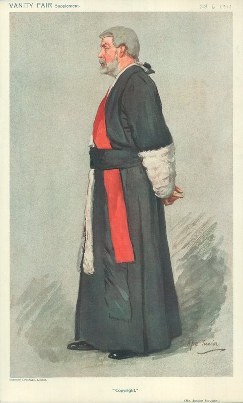 Mr. Justice Scrutton, Copyright, 28. juni 1911, Vanity Fair tegneserie af English School