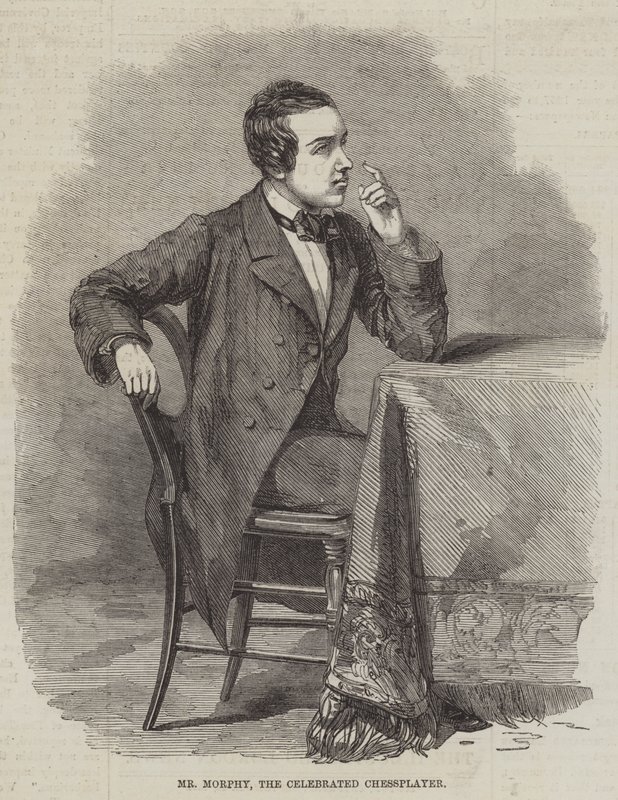 Mr Morphy, den berømte skakspiller (gravering) af English School
