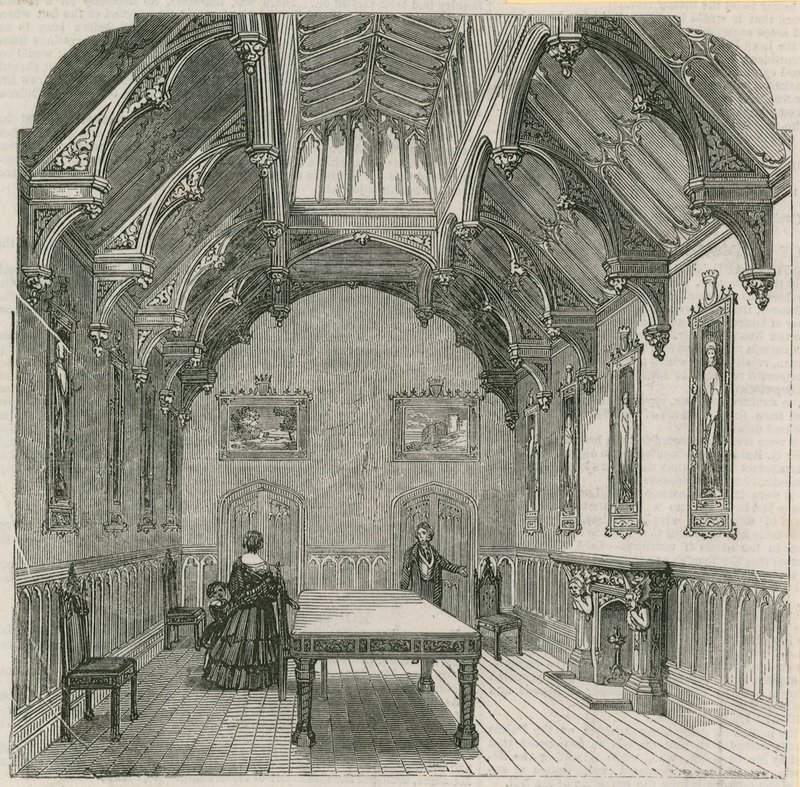 Mr. Russells nye palæ, Park Lane, London: The Dining Hall af English School