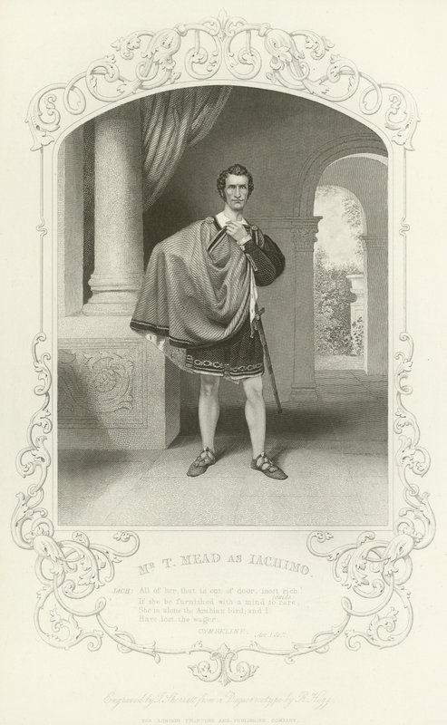 Mr T Mead som Iachimo, Cymbeline, Act I, Scene VII af English School