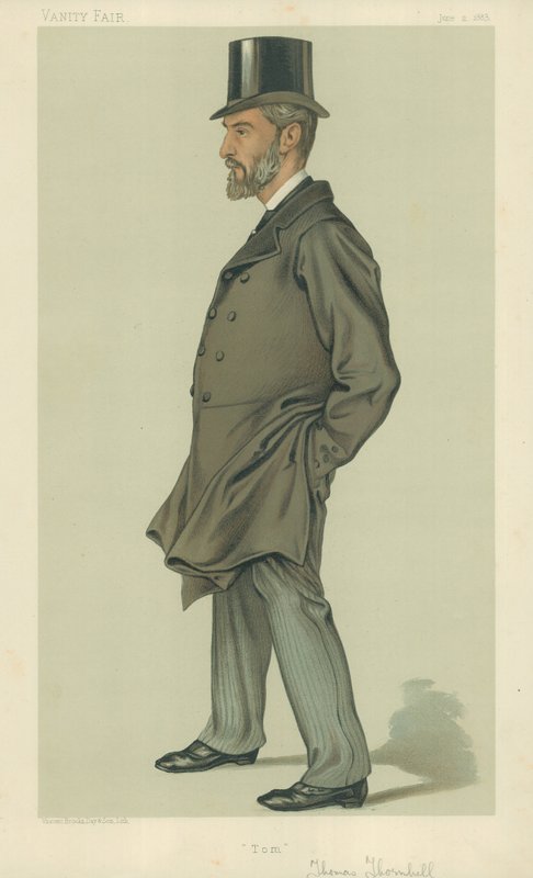 Mr Thomas Thornhill, Tom, 2. juni 1883, Vanity Fair tegneserie af English School
