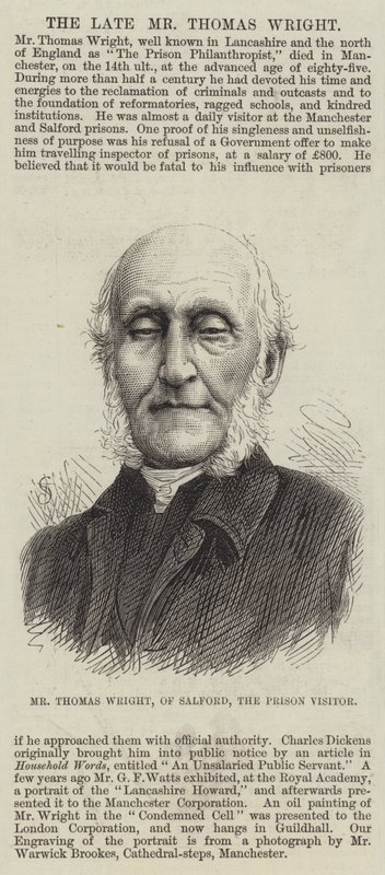 Mr. Thomas Wright, Salford, fængselsbesøgende (gravering) af English School