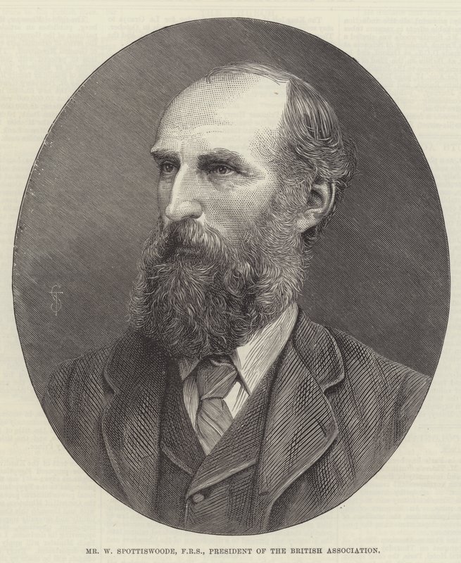 W Spottiswoode, FRS, formand for British Association (gravering) af English School