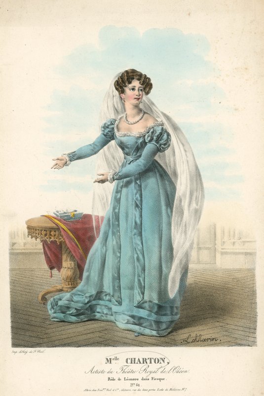 Fru Charton, artiste du Theatre Royal de lOdeon, i rollen som Leonore i Fiesque af English School