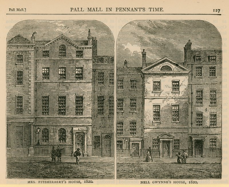 Mrs Fitzherberts House og Nell Gwynnes House, 1820 af English School