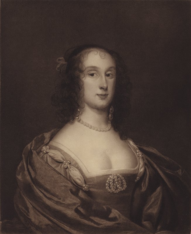 Mrs Fleetwood, tidligere Mrs Ireton (Bridget Cromwell), ældste datter af Oliver Cromwell (litho) af English School