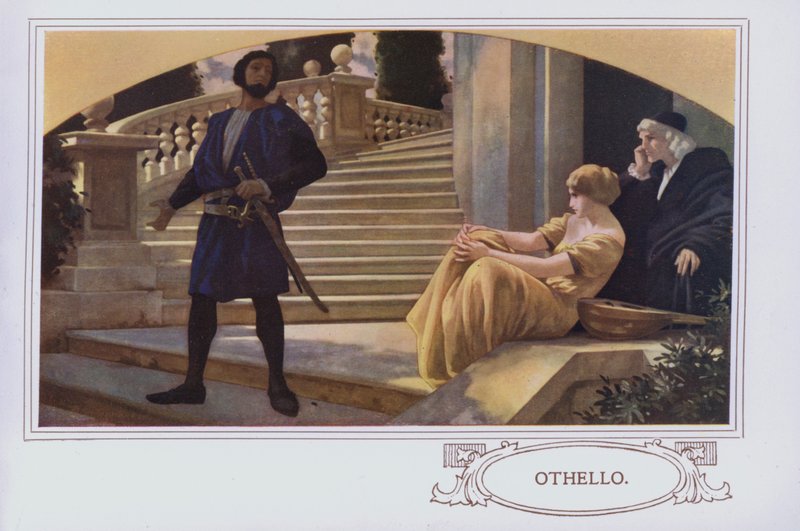 Vægmalerier i Peter Robinson restaurant: Othello (farve litho) af English School