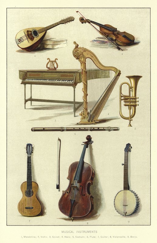 Musikinstrumenter af English School