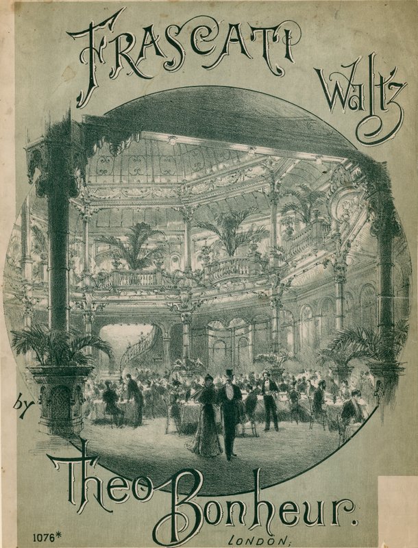 Musikalsk partitur til Frascati Waltz af Theo Bonheur af English School