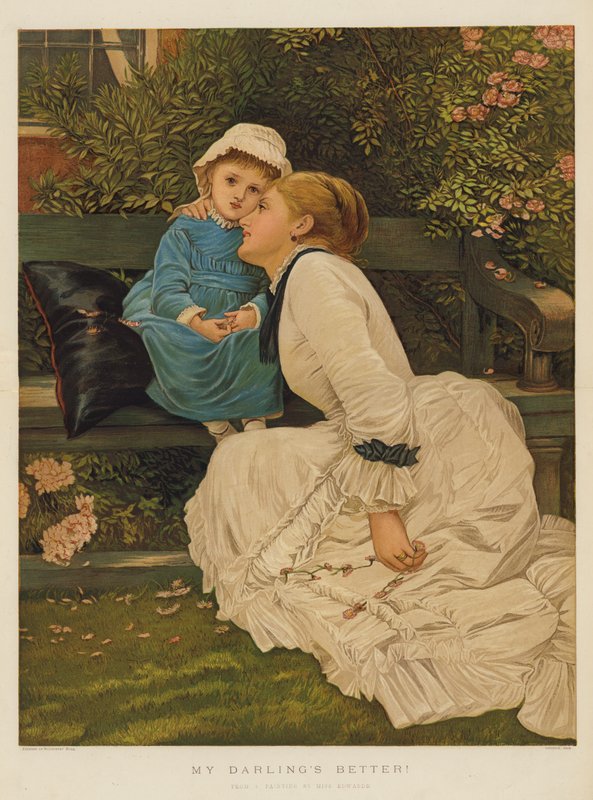 Min elskede har det bedre! (chromolitho) af English School
