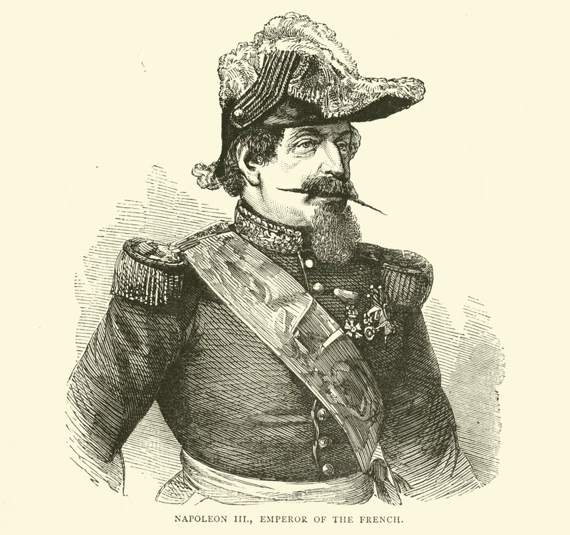 Napoleon III, franskmændenes kejser, juli 1870 af English School