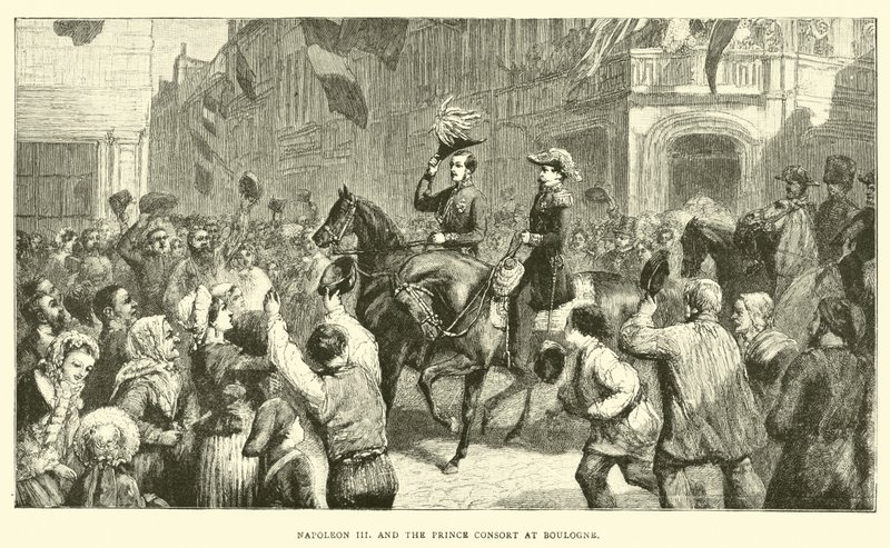 Napoleon III og Prinsgemalen i Boulogne af English School