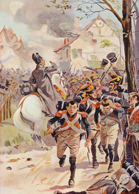 Napoleon i slaget ved Lutzen af English School