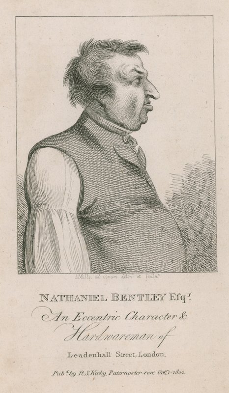 Nathaniel Bentley Esq, en excentrisk karakter og hardwaremand fra Leadenhall Street, London af English School