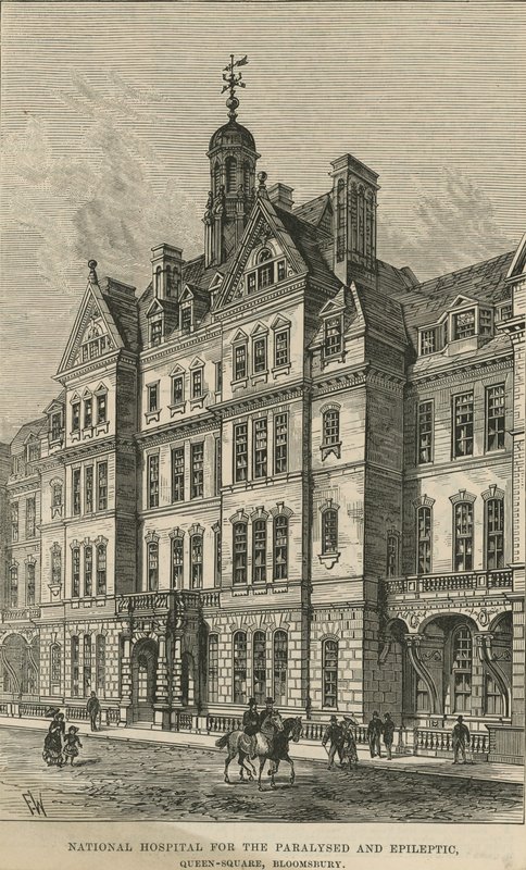 Nationalt Hospital for Lammede og Epileptikere, Queen Square, Bloomsbury af English School
