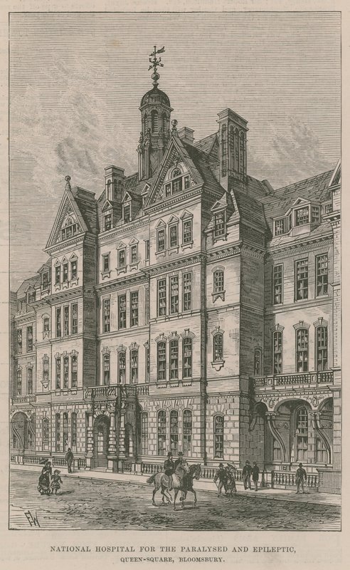 Nationalt Hospital for Lammede og Epileptikere, Queen Square, Bloomsbury af English School