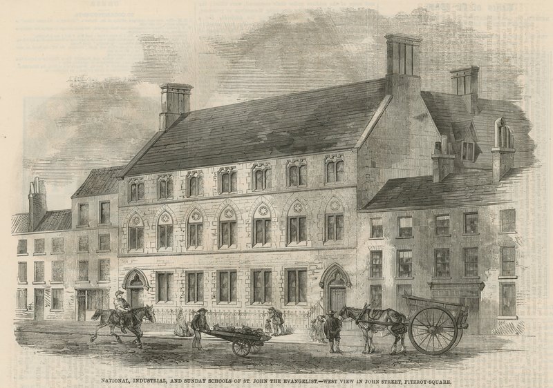 St John the Evangelists nationale, industrielle og søndagsskoler af English School