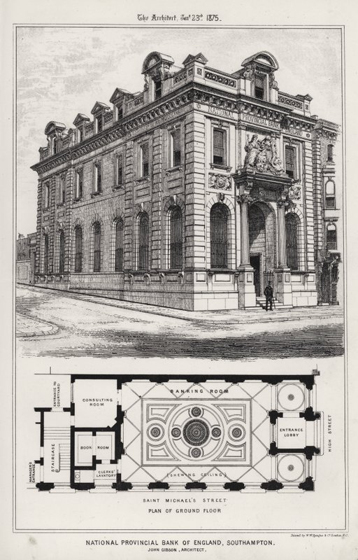 National Provincial Bank of England, Southampton (gravering) af English School