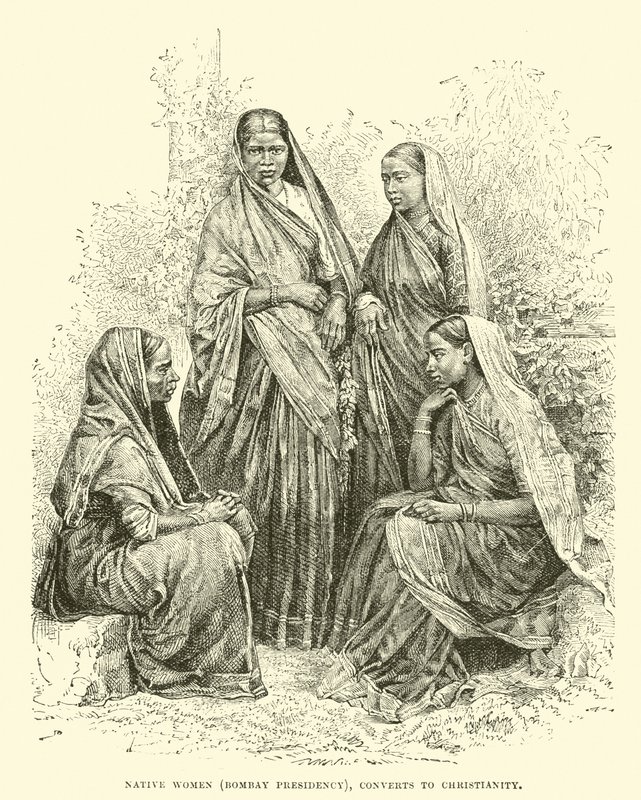 Native women (Bombay Presidency), converts to Christianity  af English School
